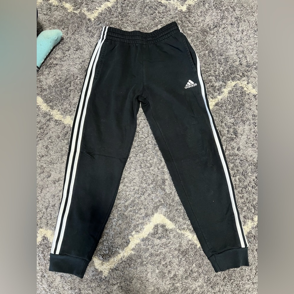 Boys Addidas Black Pants Medium 10/12
